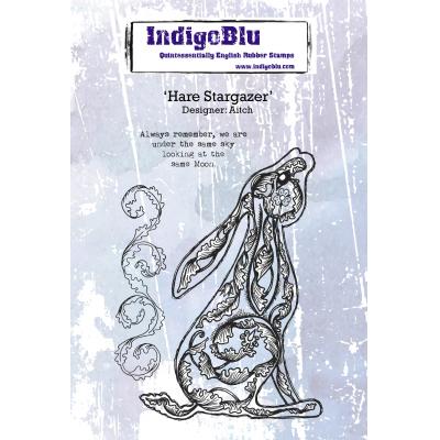 IndigoBlu Rubber Stamp - Hase Stargazer